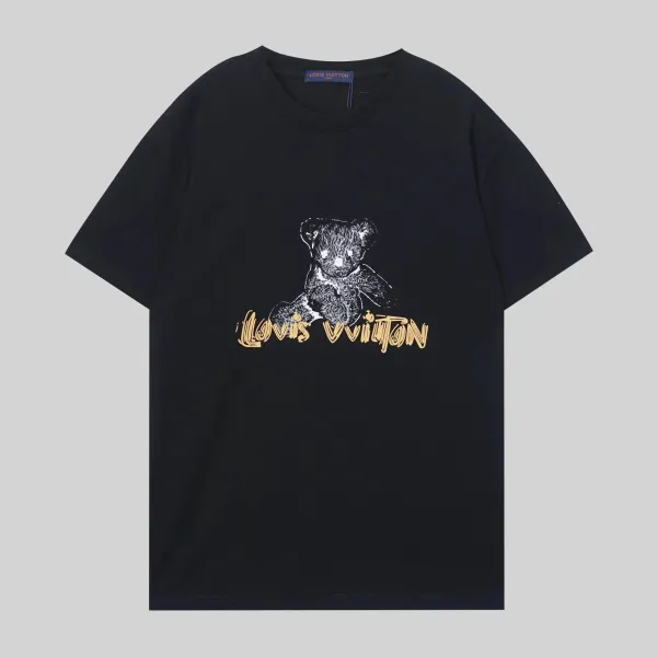 Louis Vuitton Monogram Icons Yellow Print Black T-Shirt - 6