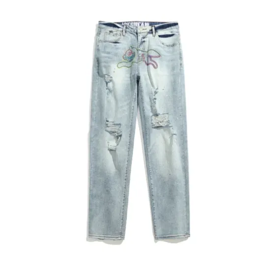 Gallery Dept. Star Embroidery Denim Jacket and Jeans Set Blue - 12