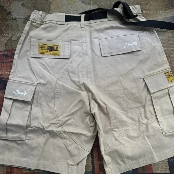 GRA Denim Shorts Light Wash High-Waisted Shorts - 6