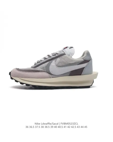 Nike x Fragment Design x Sacai LDWaffle Navy White Sneakers - 12