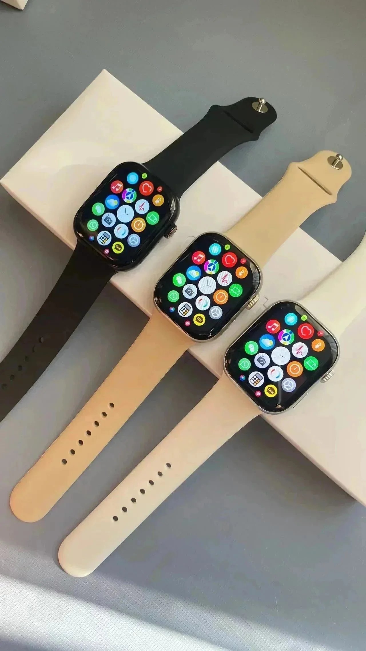 Unbranded Smartwatches S9 Series square touchscreen smartwatch with silicone strap image 1