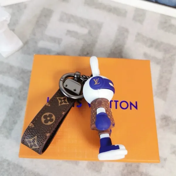 Louis Vuitton Crab Charm Monogram Sky Blue Leather Keychain - 35
