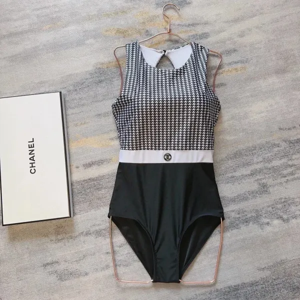 Chanel Quilted Zip-Front Bodysuit White Activewear - 21
