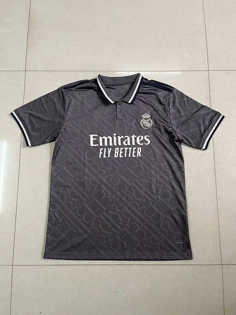 Adidas Real Madrid 2023-24 Third Jersey Gray Polo