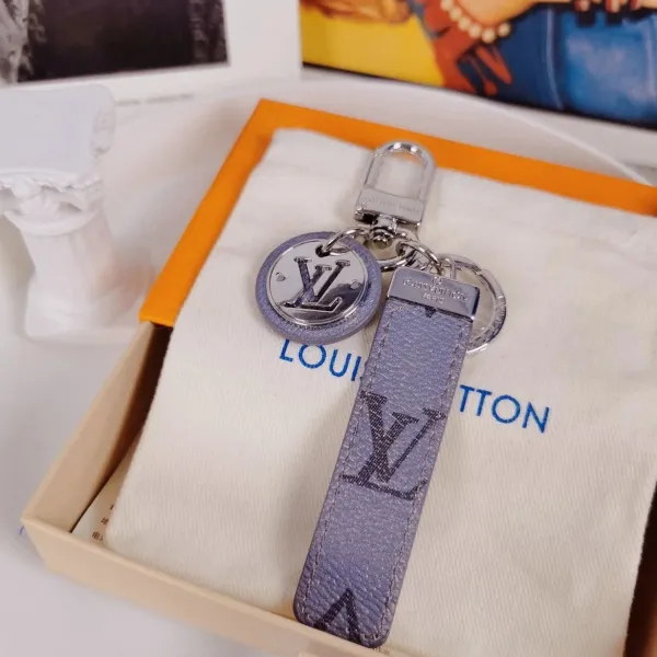 Louis Vuitton Crab Charm Monogram Sky Blue Leather Keychain - 59