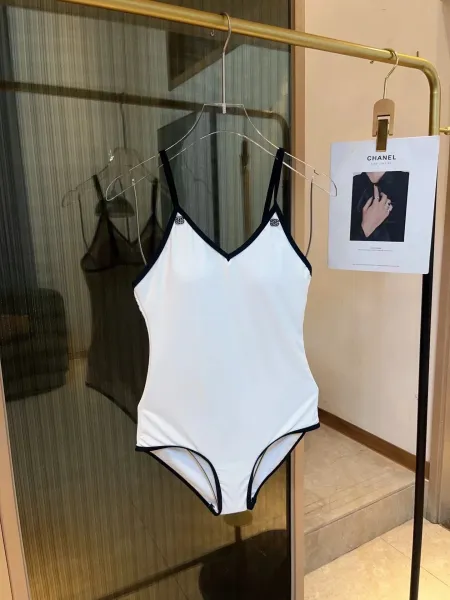 Chanel Quilted Zip-Front Bodysuit White Activewear - 34