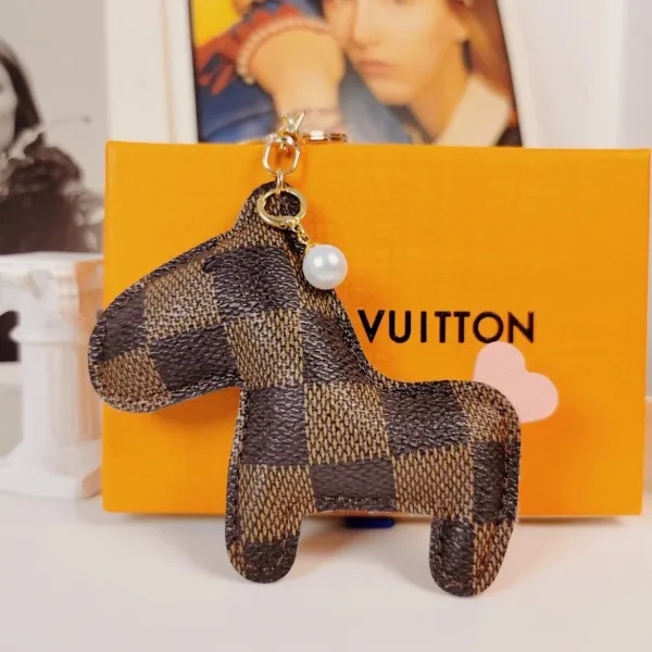 Louis Vuitton Crab Charm Monogram Sky Blue Leather Keychain - 82