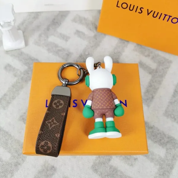 Louis Vuitton Crab Charm Monogram Sky Blue Leather Keychain - 32
