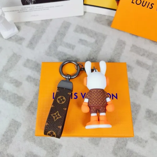 Louis Vuitton Crab Charm Monogram Sky Blue Leather Keychain - 28