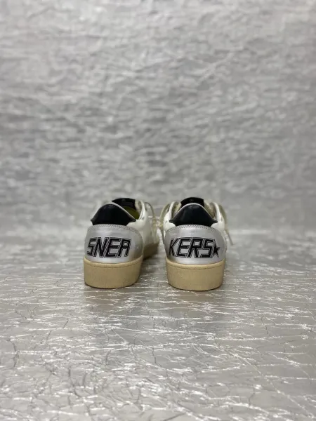 Golden Goose Ballstar Glitter Silver Sneakers - 28