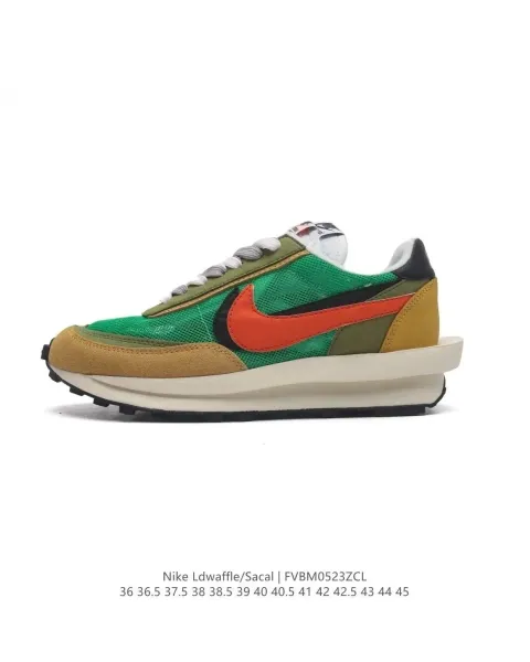 Nike x Fragment Design x Sacai LDWaffle Navy White Sneakers - 9