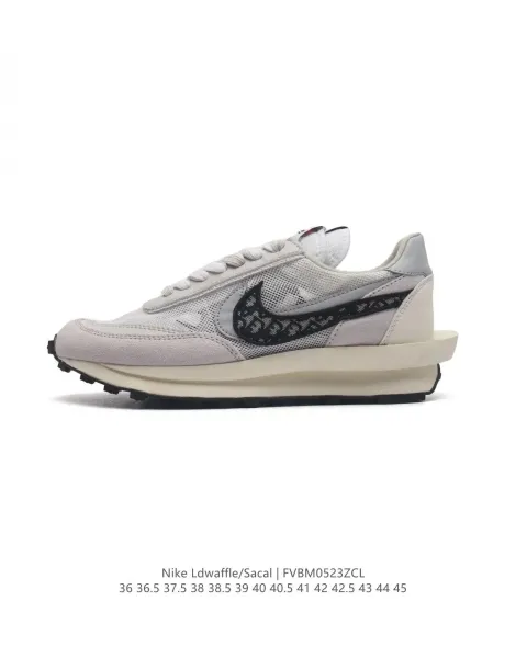 Nike x Fragment Design x Sacai LDWaffle Navy White Sneakers - 14