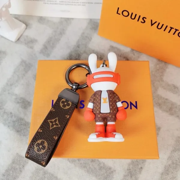Louis Vuitton Crab Charm Monogram Sky Blue Leather Keychain - 38