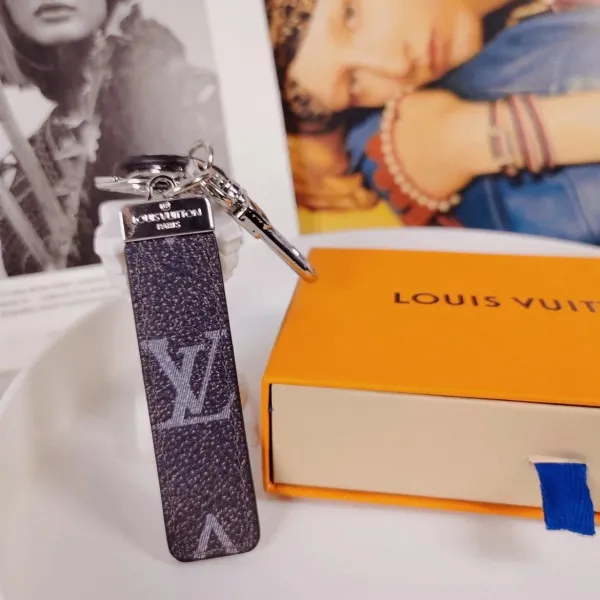 Louis Vuitton Crab Charm Monogram Sky Blue Leather Keychain - 62