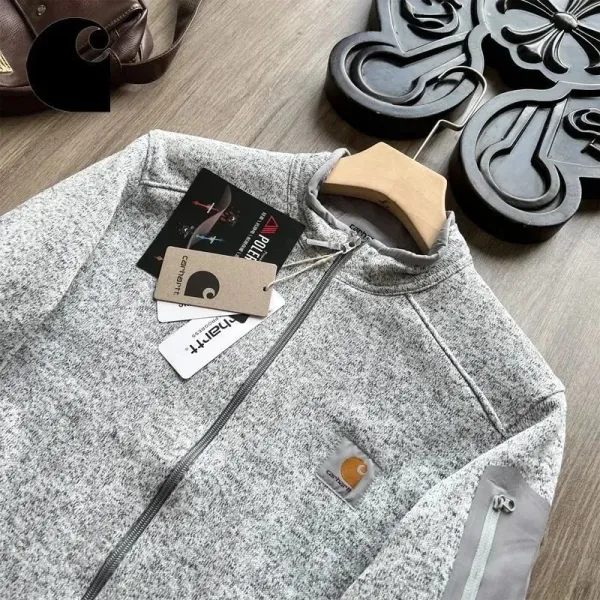Carhartt Work In Progress Fleece Jacket Heather Gray Outerwear - 9