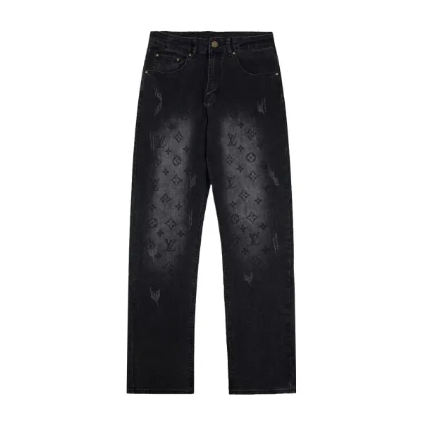 Louis Vuitton Monogram Washed Black Jeans - 6