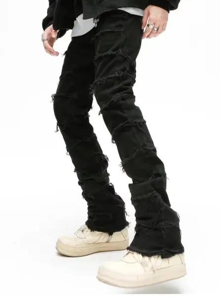 Gallery Dept. Paint-Splatter Distressed Light Wash Jeans - 9