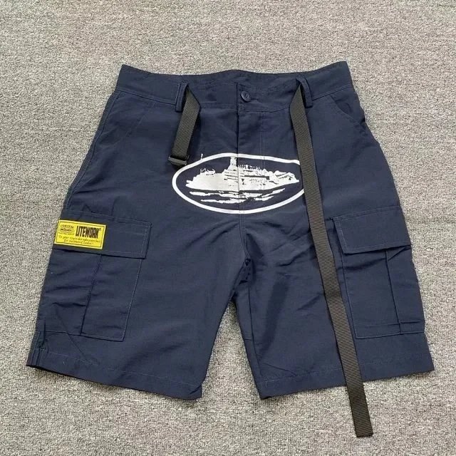 LITWORK Cargo Shorts Black with Yellow Logo - 9