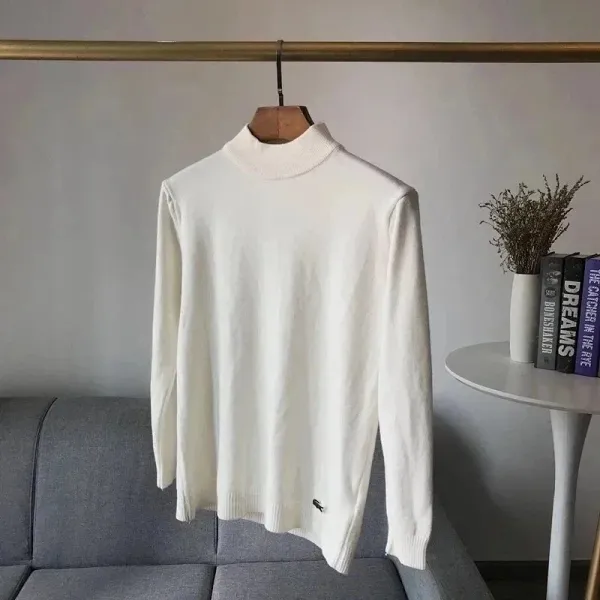 Design Mock Neck Knit Sweater Black - 8