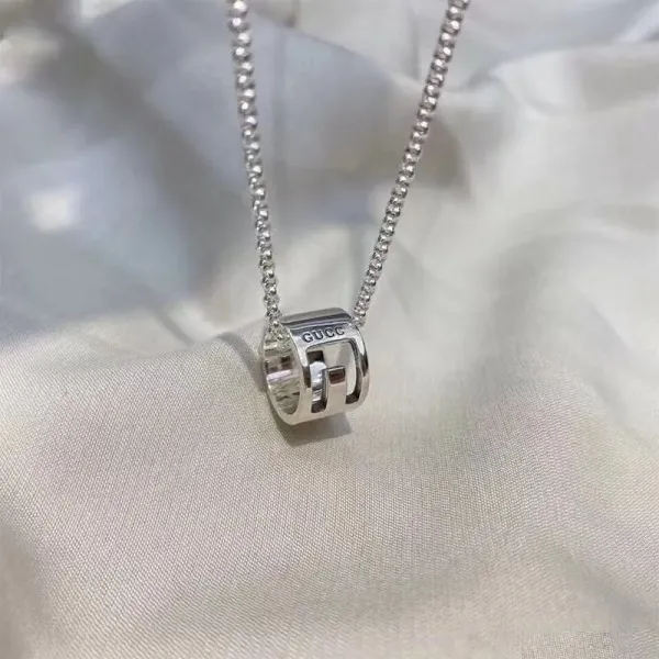 Gucci Interlocking G Pendant Necklace Silver - 3