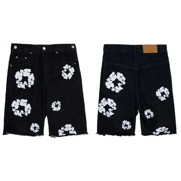 Gallery Dept. Floral Print Denim Jacket and Jeans Set White - 7