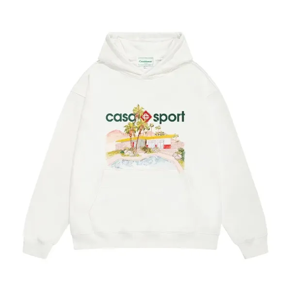 Casablanca Casa Sport Palm Springs Hoodie White - 1