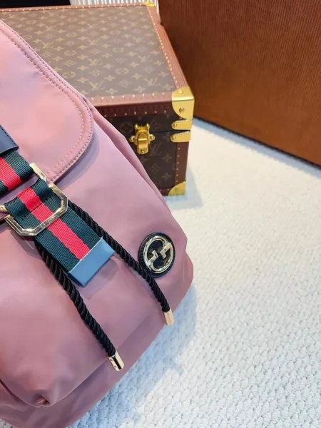Gucci GG Marmont Backpack Gray with Yellow Accents - 4