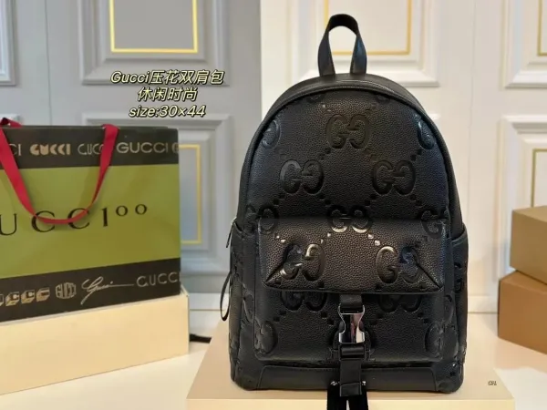 Gucci GG Marmont Backpack Gray with Yellow Accents - 34
