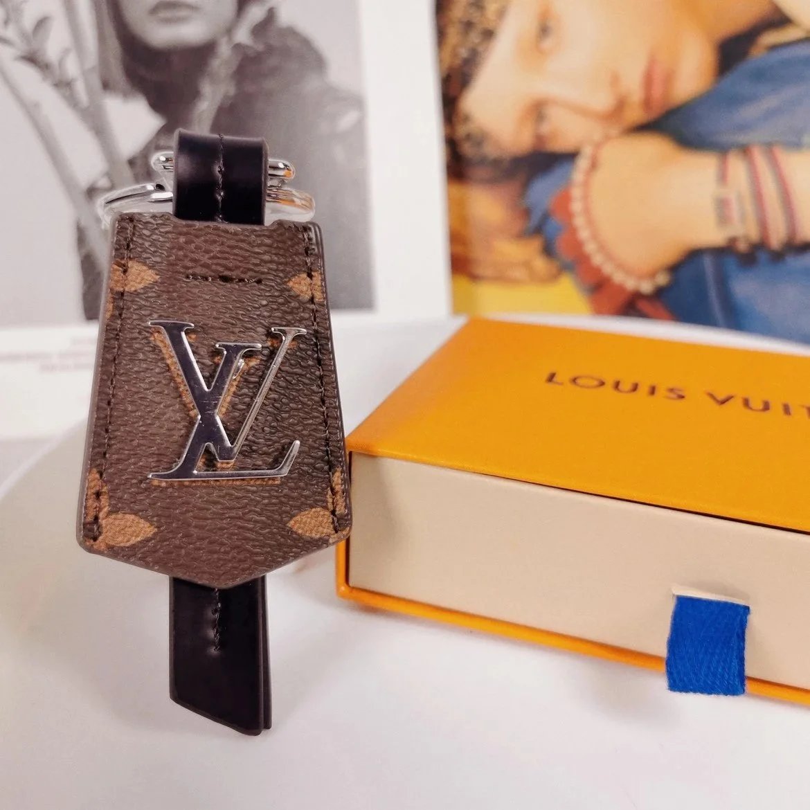 Louis Vuitton Crab Charm Monogram Sky Blue Leather Keychain - 78