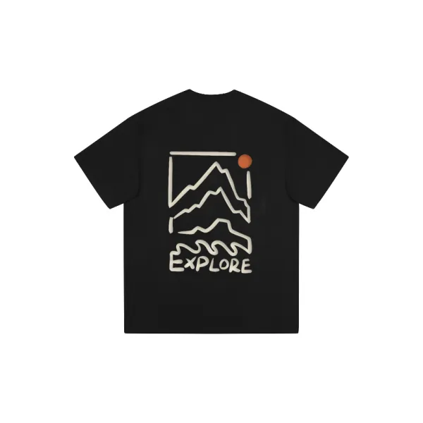 Keep Hike Graphic Print Black T-Shirt - 14