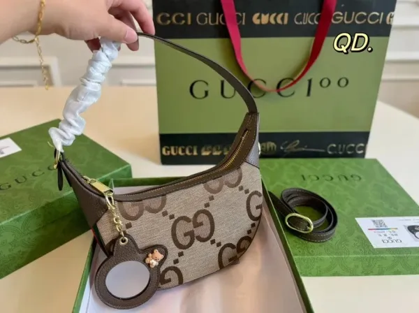 Gucci GG Marmont Mini Shoulder Bag Blue and Beige Canvas - 29