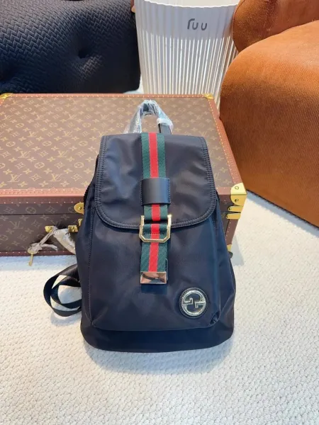 Gucci GG Marmont Backpack Gray with Yellow Accents - 11