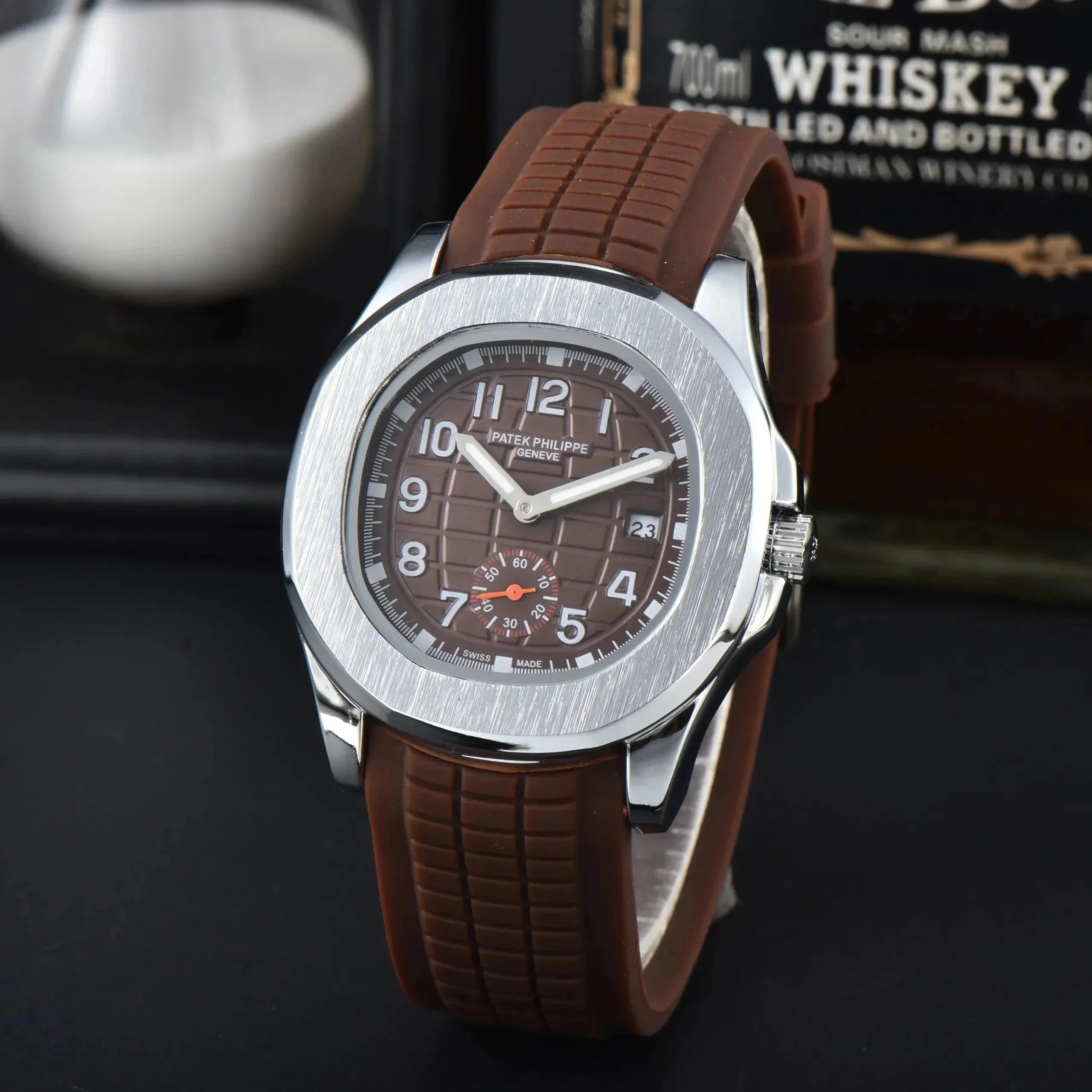 Patek Philippe Watches Stainless Steel Bracelet Watch with Crystal Bezel — 6