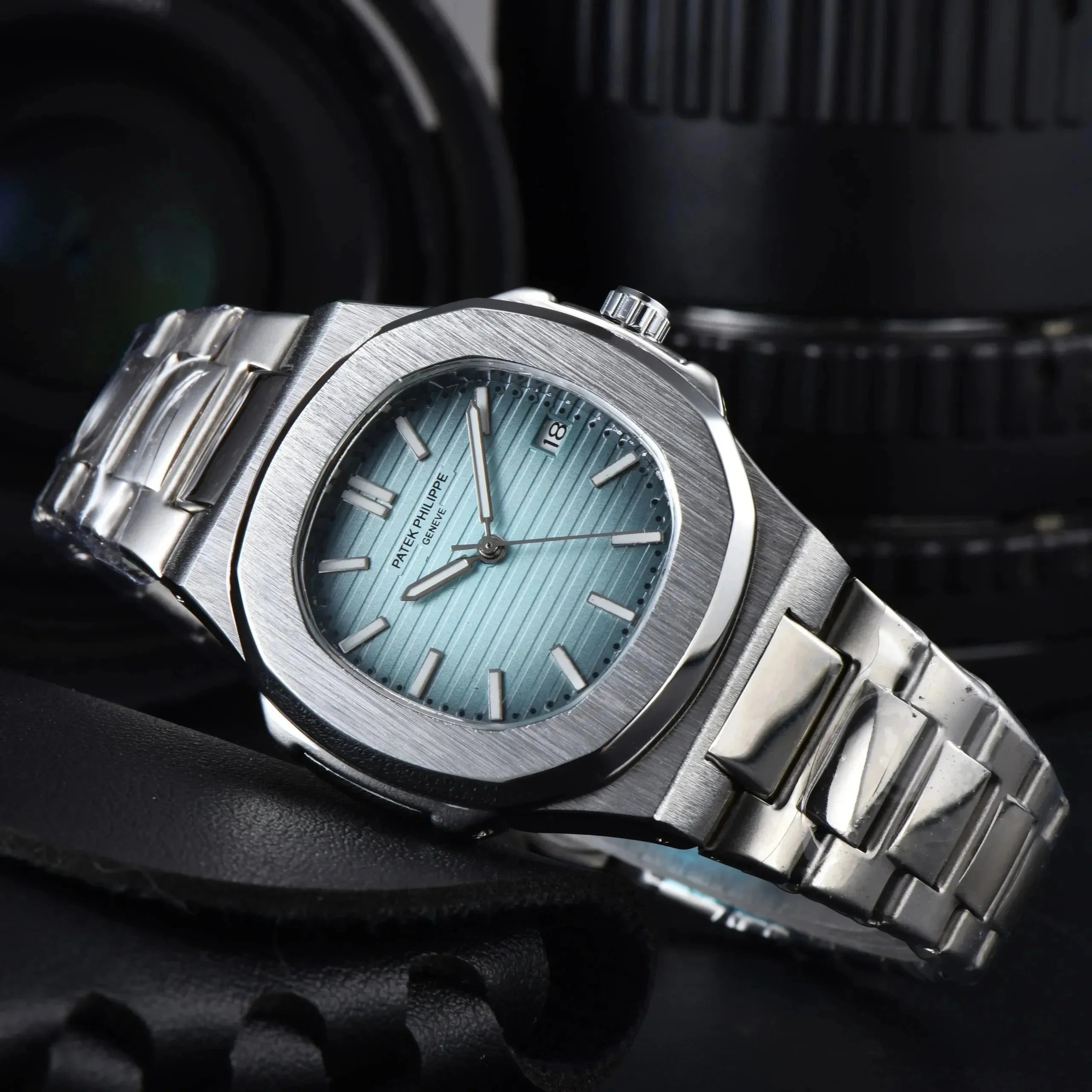 Patek Philippe Watches Stainless Steel Bracelet Watch with Crystal Bezel — 21