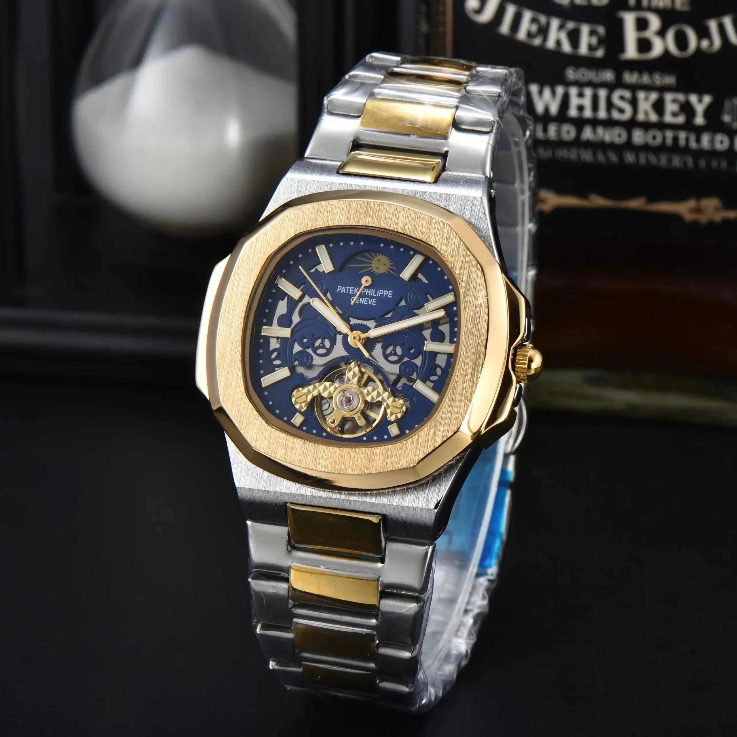 Patek Philippe Nautilus Skeleton Silver Mechanical Watch - 4