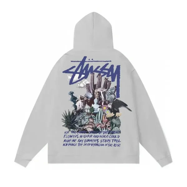 Stüssy Graphic Print Navy Hoodie - 5