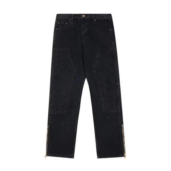 Louis Vuitton Monogram Washed Black Jeans - 7
