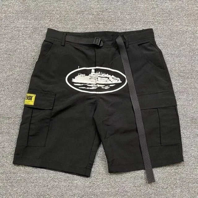 LITWORK Cargo Shorts Black with Yellow Logo - 6