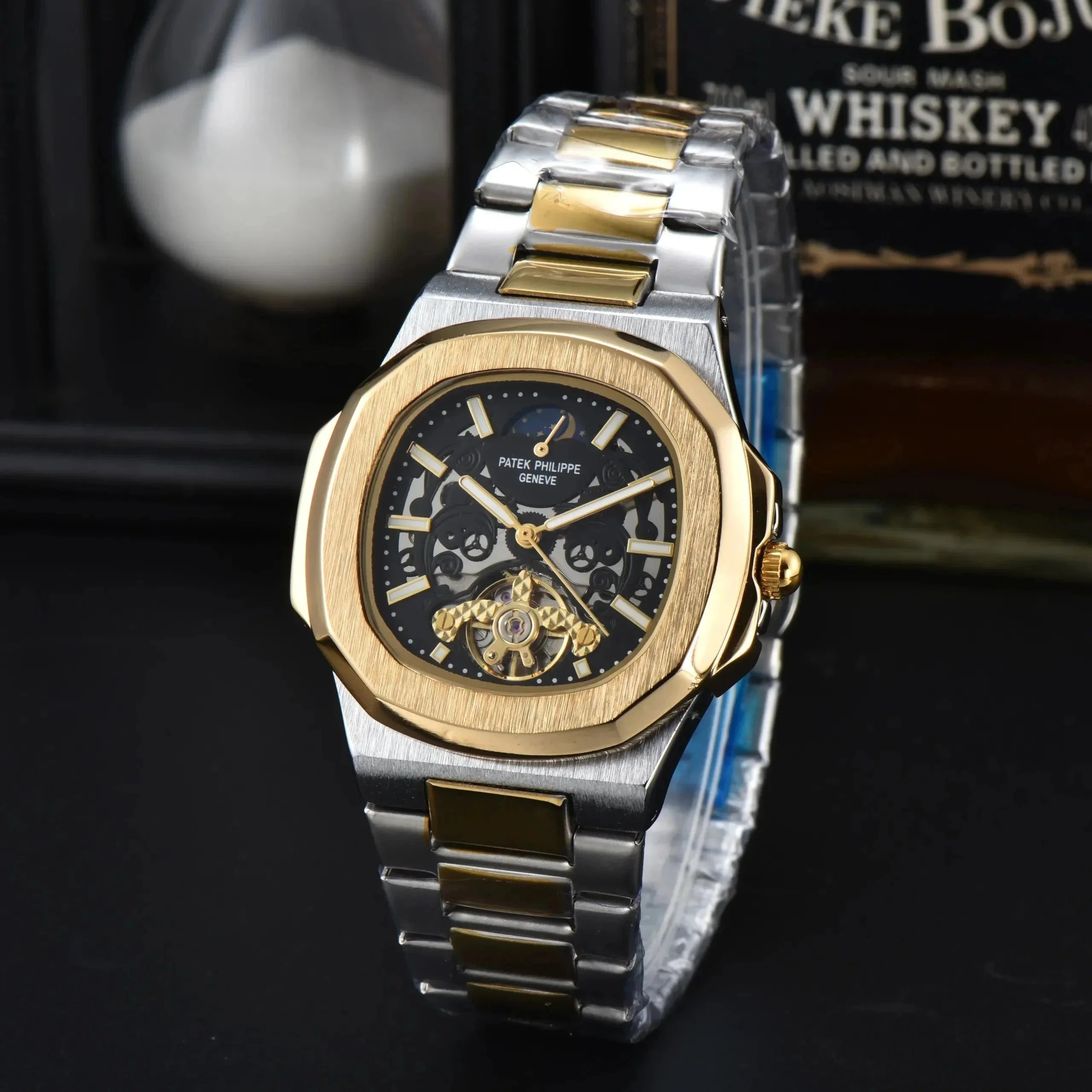 Patek Philippe Watches Stainless Steel Bracelet Watch with Crystal Bezel image 3