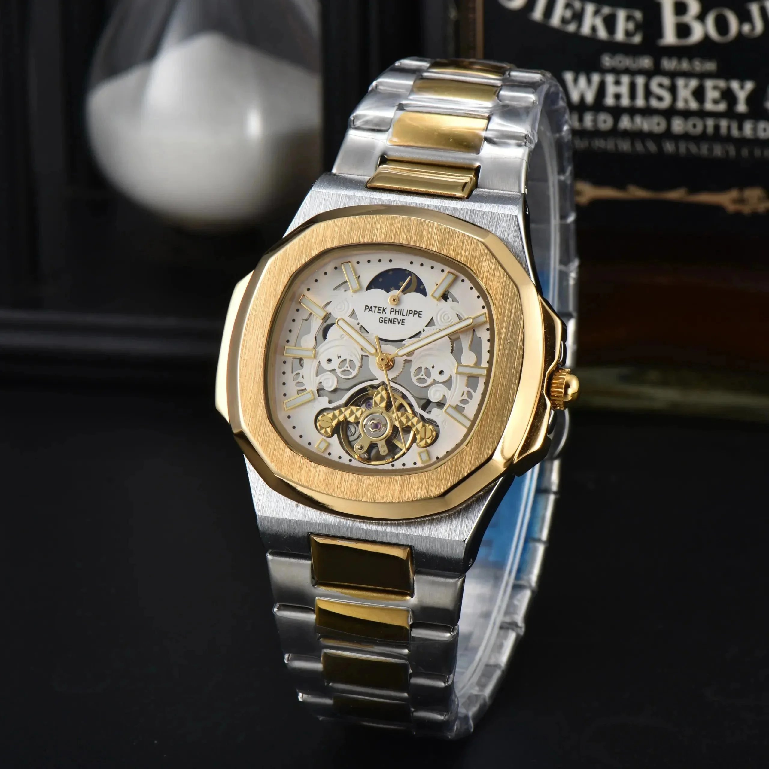 Patek Philippe Watches Stainless Steel Bracelet Watch with Crystal Bezel image 9