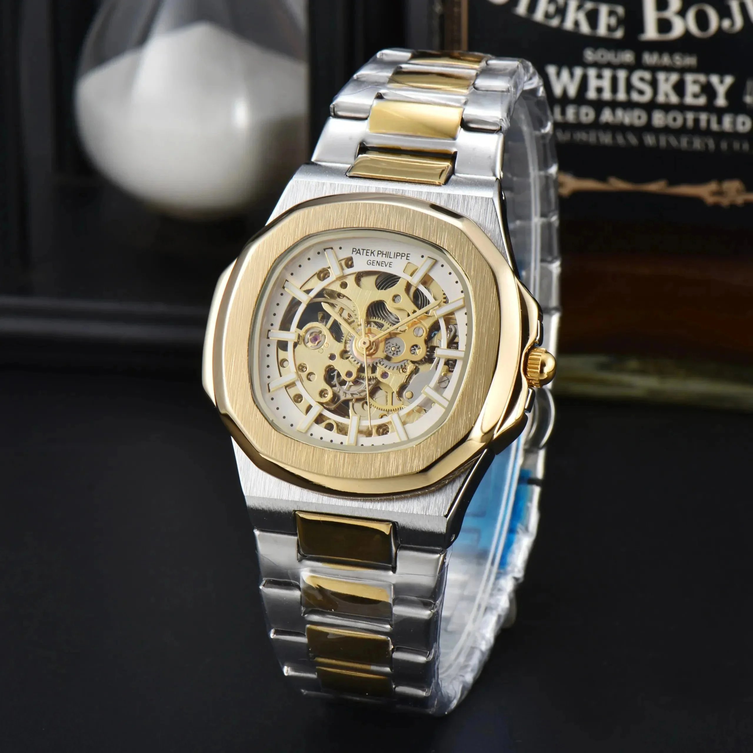 Patek Philippe Watches Stainless Steel Bracelet Watch with Crystal Bezel image 5