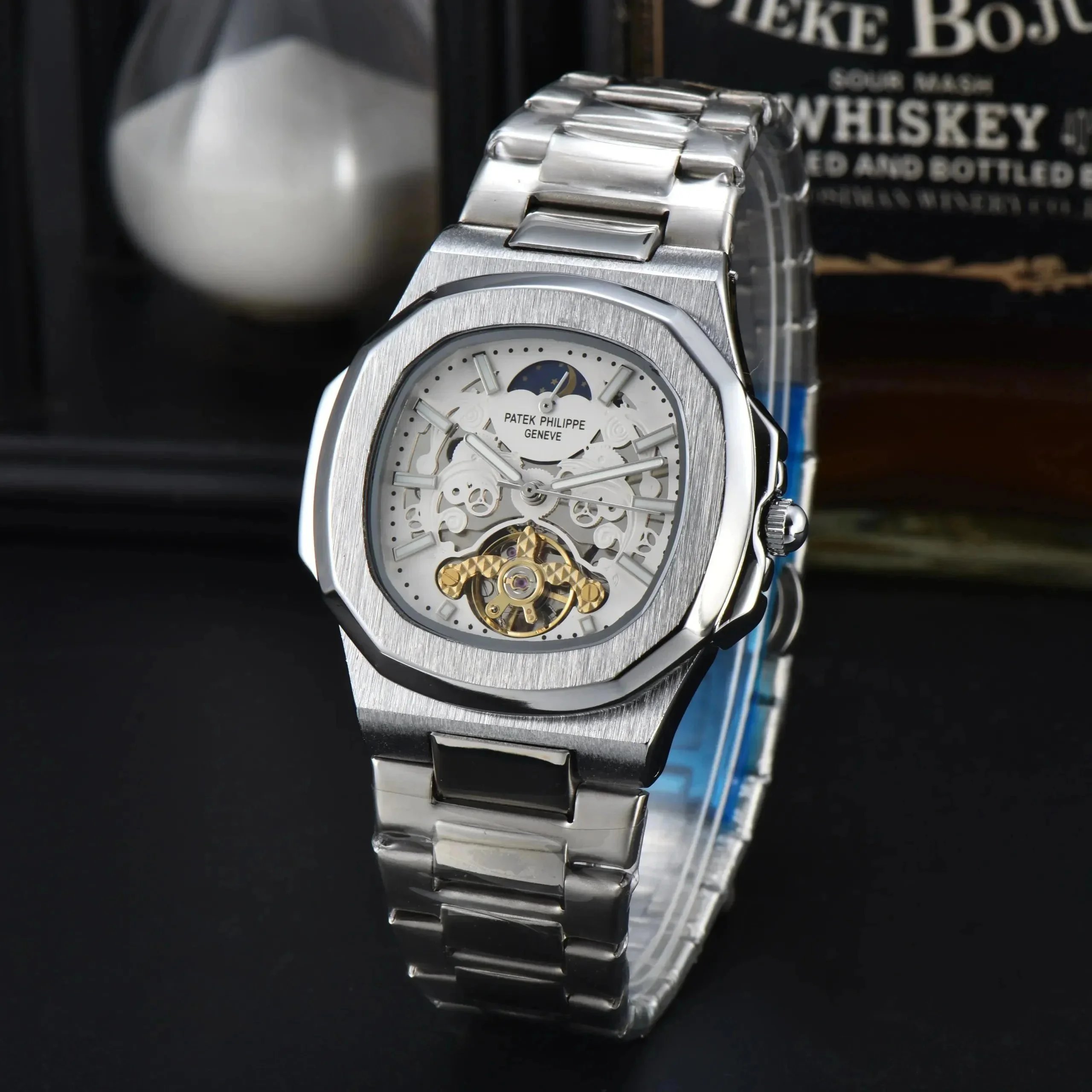 Patek Philippe Watches Stainless Steel Bracelet Watch with Crystal Bezel image 10