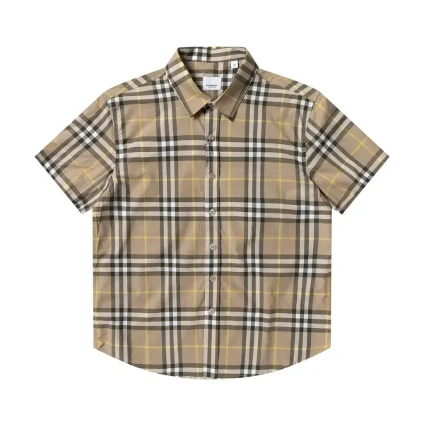 Burberry Classic Check Short-Sleeve Shirt Beige Multicolor - 23