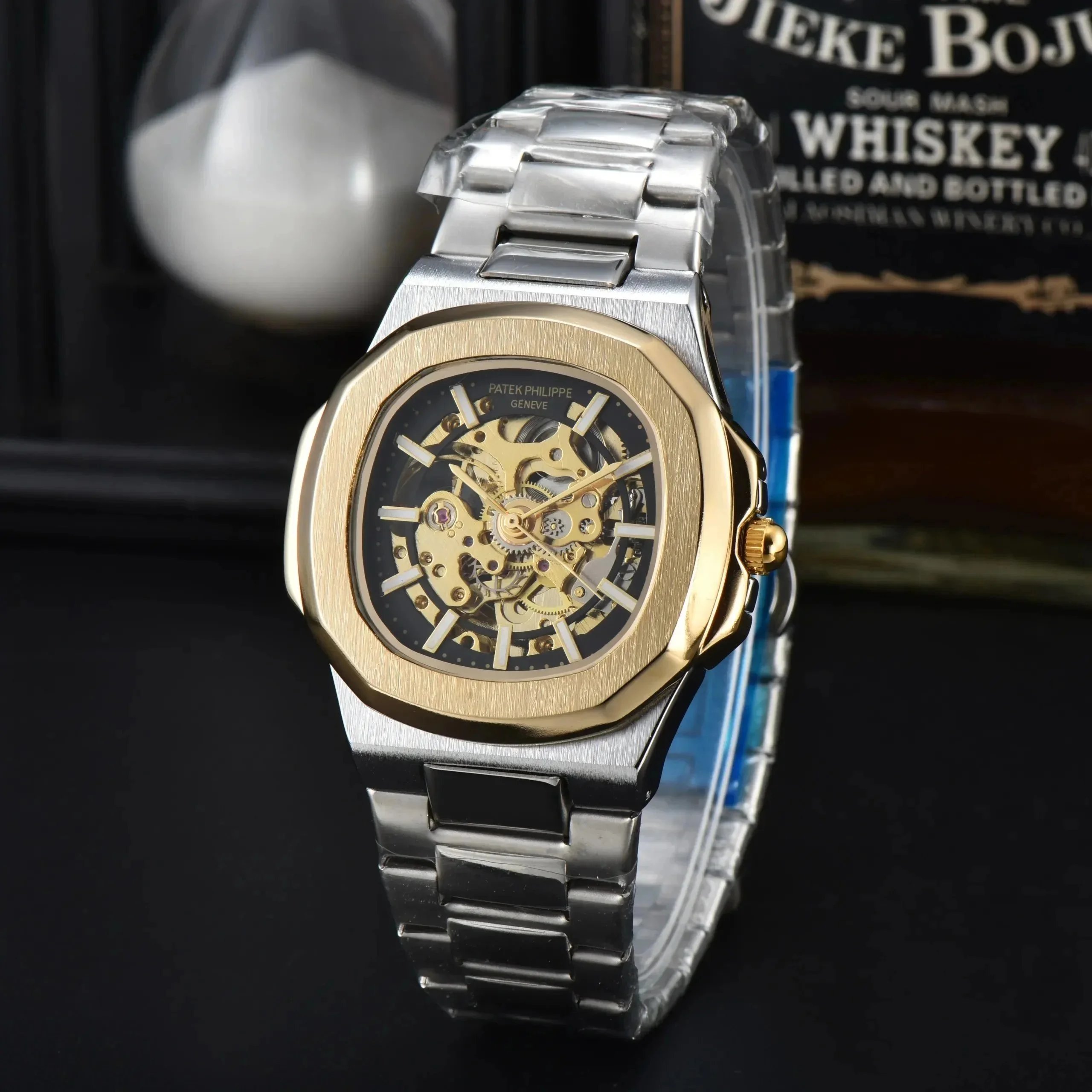 Patek Philippe Nautilus Skeleton Silver Mechanical Watch - 6
