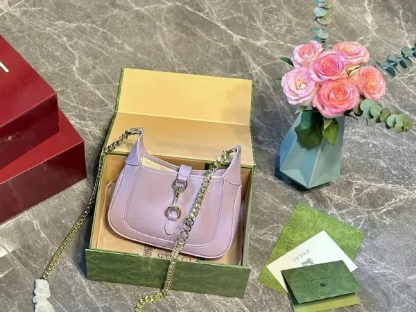 Gucci GG Marmont Mini Chain Wallet in Silver Gray - 34