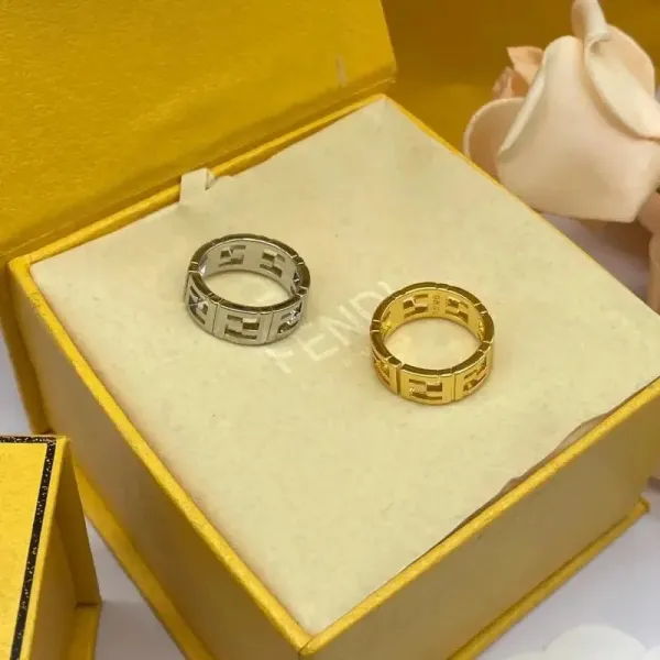Fendi FF Logo Gold Ring - 2