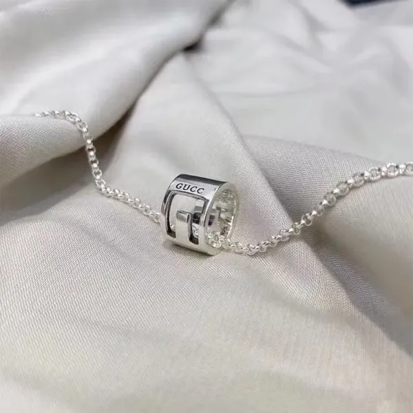 Gucci Interlocking G Pendant Necklace Silver - 2