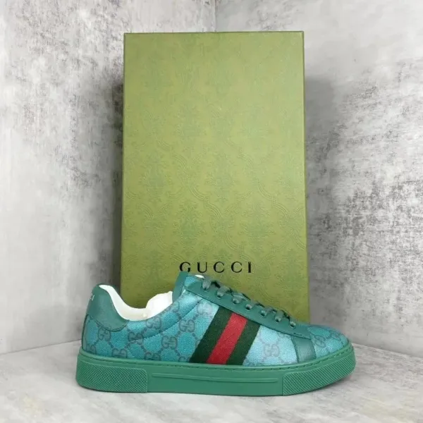 Gucci Ace Bee Embroidered White Sneakers - 3