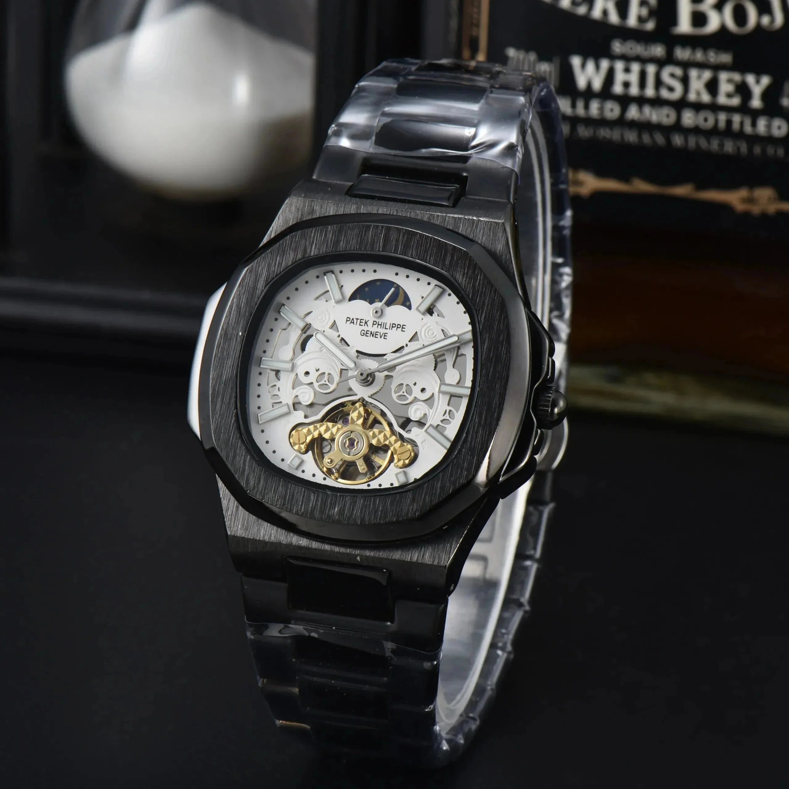 Patek Philippe Watches Stainless Steel Bracelet Watch with Crystal Bezel image 4