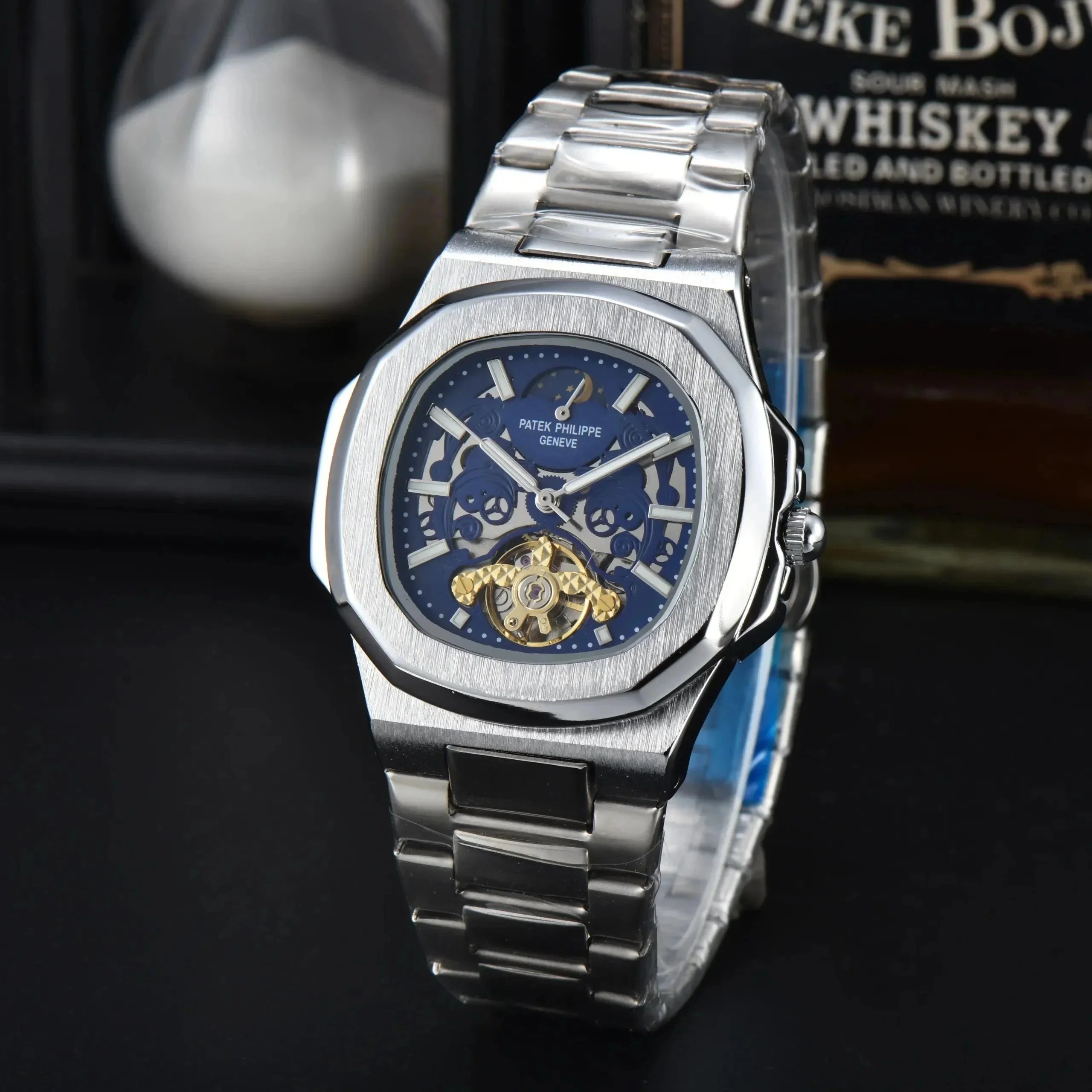 Patek Philippe Watches Stainless Steel Bracelet Watch with Crystal Bezel — 25